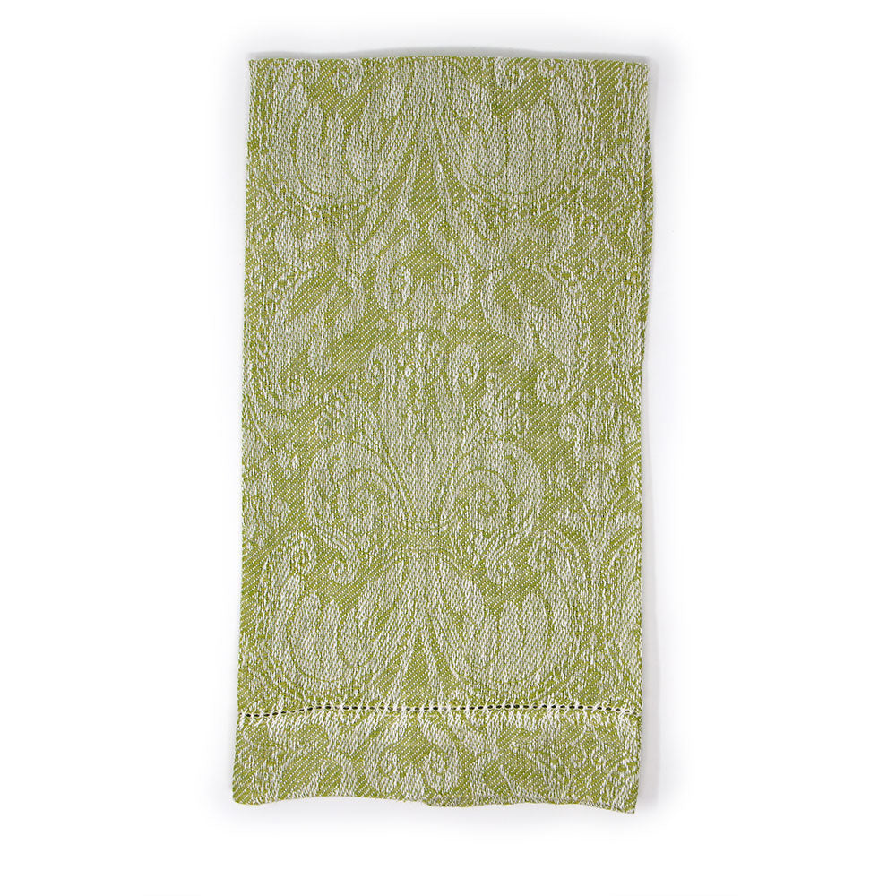 Giglio European Hand Towel w/ Hemstitch, Green