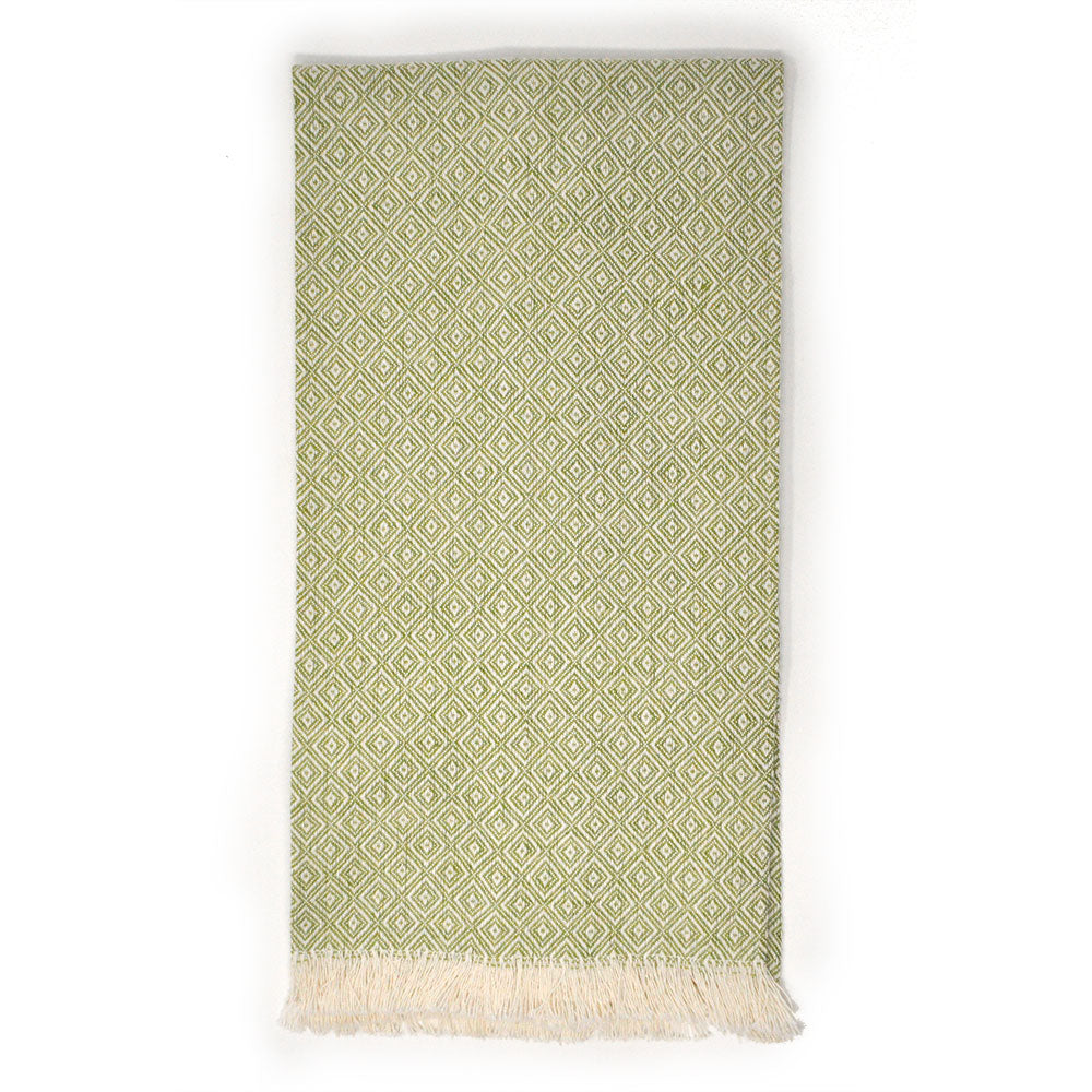 Pienza Frayed Edge Hand Towel, Green