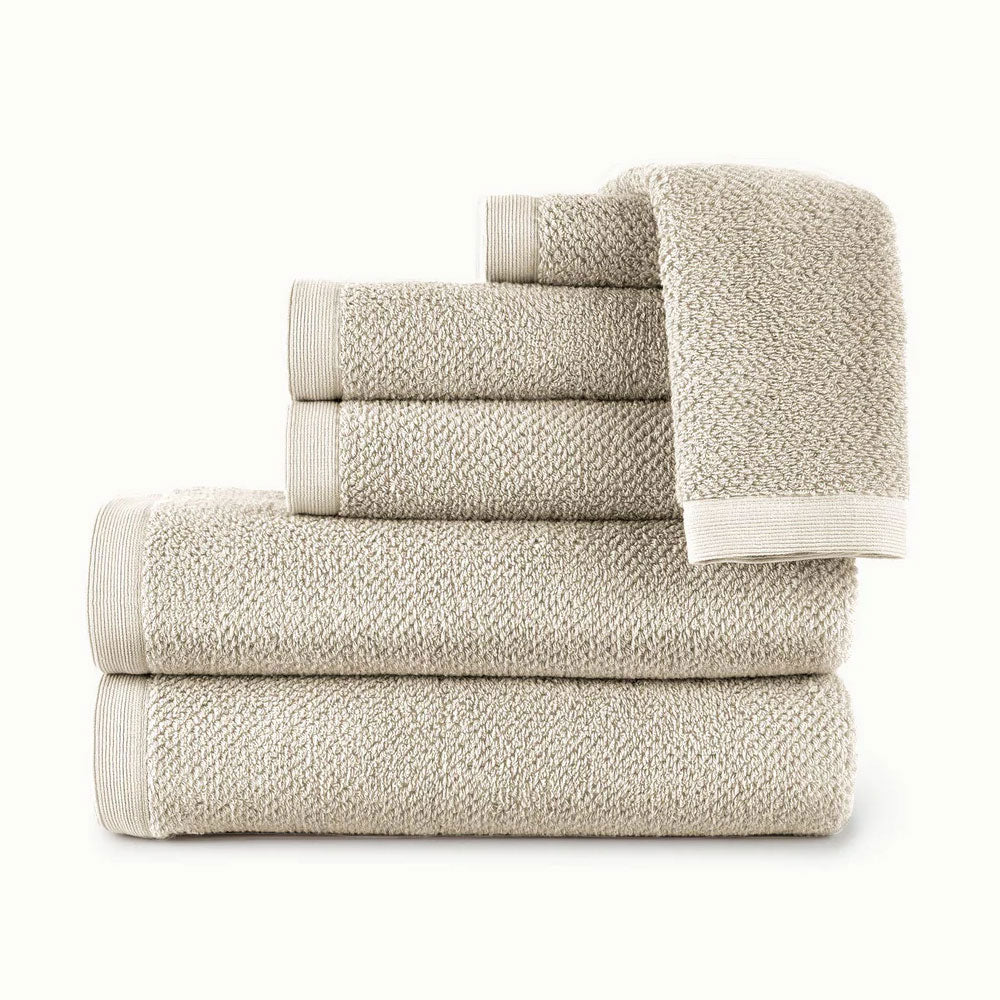 Peacock Alley Jubilee Textured Bath Towels, Linen