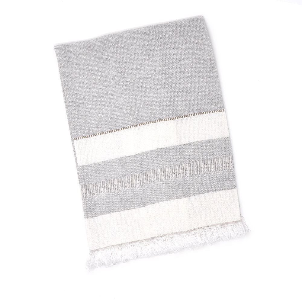 Libeco Belgian Linen Hand Towel Gent Bobbins Design