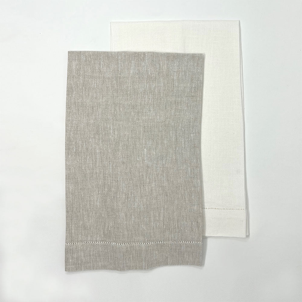 Stonewashed Linen Hand Towel Hemstitch